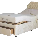Medihab - adjustable bed with foot end drawer
