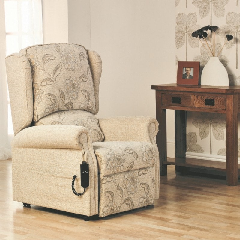 The Warwick has a stylish design, with a beautiful upholstered scroll arm and split back cushion that is perfect for lower back and neck support