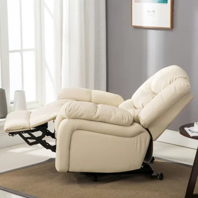 Dual motor rise recliner chair with independent backrest and footrest adjustment